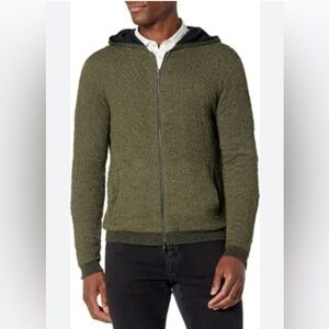John Varvatos COLLECTION Zip-Front Hoodie Jacket in Tarp Green size xxl